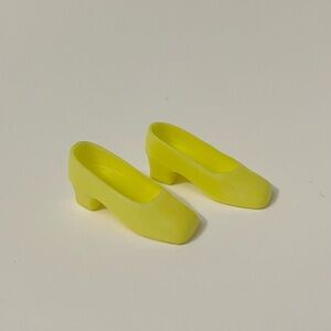 Vintage Barbie Yellow Square Toe Shoes Korea